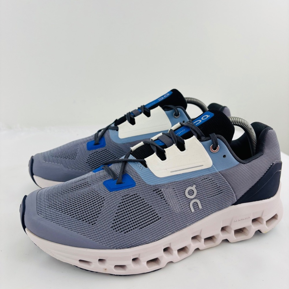 On Running Cloudstratus Men 9.5 Grey Blue Midnight Fossil Running Shoe 39.99007